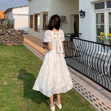 Load image into Gallery viewer, French Sweet Square Collar Puff Sleeve Sexy Women Maxi Party Long Beach Office Casual Dress Elegant Vestido Vintage Lady Dresses