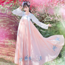 Load image into Gallery viewer, Fuling embroidered Hanfu women&#39;s full-chested waist skirt big sleeve shirt heavy industry embroidery traditional Chinese Hanfu