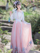 Load image into Gallery viewer, Fuling embroidered Hanfu women&#39;s full-chested waist skirt big sleeve shirt heavy industry embroidery traditional Chinese Hanfu