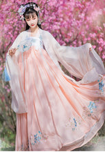 Load image into Gallery viewer, Fuling embroidered Hanfu women&#39;s full-chested waist skirt big sleeve shirt heavy industry embroidery traditional Chinese Hanfu