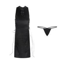 Load image into Gallery viewer, Fun Lingerie No Take Off Velvet Cheongsam Role Play Sexy Strappy Hollow Out Temptation Uniform Pole Dance  Sexy Lingerie