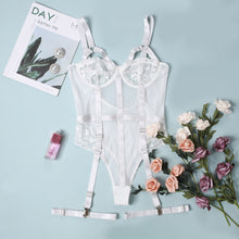 Load image into Gallery viewer, GIOIO Hot Lingerie Sexy Bodysuit Erotic Underwear Lace Transparent See Through Off Shoulder Intimate Fishnet Body Eroctic Straps