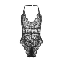 Load image into Gallery viewer, GR Sexy Bodysuit Women&#39;s Lingerie Exotic Female Underwear Lace G-string  Deep V Jumpsuit Open crotch babydoll See Through