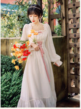 Load image into Gallery viewer, Gentle Fairy Dress Women First Love Sweet French Chiffon Romantic Princess Dress Autumn Elegant Bridesmaid Dress Vestidos Femme