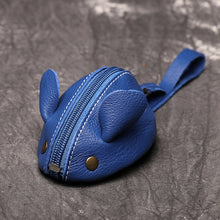 Load image into Gallery viewer, Genuine Leather Coin Purse Creative Cute Mouse Storage Bag Trend Zipper Pocket Men Women Portable Wallets Children&#39;s Key Bags