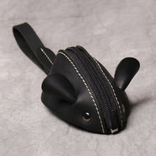 Load image into Gallery viewer, Genuine Leather Coin Purse Creative Cute Mouse Storage Bag Trend Zipper Pocket Men Women Portable Wallets Children&#39;s Key Bags