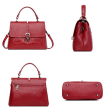 Load image into Gallery viewer, Genuine Leather Women Shoulder Bag 2021 Vintage Messenger Crossbody Bag Female Purse Totes Bag Soild Casual Cowhide Lady Handbag