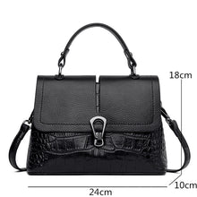 Load image into Gallery viewer, Genuine Leather Women Shoulder Bag 2021 Vintage Messenger Crossbody Bag Female Purse Totes Bag Soild Casual Cowhide Lady Handbag