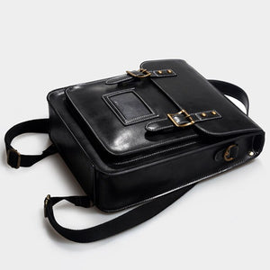Genuine Leather Women&#39;s Backpack British College Style Handbags 14&quot; Laptop Bag Fashion Retro Computer Backpack Student Schoolbag