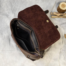 Load image into Gallery viewer, Genuine Leather Women&#39;s Backpack Crazy Horse Skin Student Schoolbag 2022 Fashion Ladies Shopping Backpack Casual Men Backpack