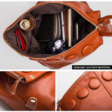 Load image into Gallery viewer, Genuine Leather Women&#39;s Backpack Trend 2022 European and American Style Shoulder Bag Fashion Large Capacity Leisure Backpack New
