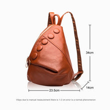 Load image into Gallery viewer, Genuine Leather Women&#39;s Backpack Trend 2022 European and American Style Shoulder Bag Fashion Large Capacity Leisure Backpack New