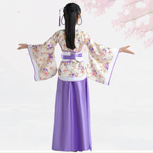 Load image into Gallery viewer, Girl Embroidery Traditional Chinese Skirt + Kimono Top Blue Lavender Pink Red Children Hanfu Chineses Elegent Hanfu Dress Kids