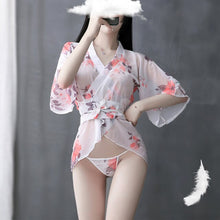 Load image into Gallery viewer, Girl Sexy Lingerie Nightgowns Clothes Party Kimono Dress Woman Sakura Japanese Style Geisha Costume Sexy Bathrobe Pajamas