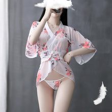 Load image into Gallery viewer, Girl Sexy Lingerie Nightgowns Clothes Party Kimono Dress Woman Sakura Japanese Style Geisha Costume Sexy Bathrobe Pajamas
