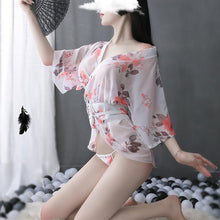 Load image into Gallery viewer, Girl Sexy Lingerie Nightgowns Clothes Party Kimono Dress Woman Sakura Japanese Style Geisha Costume Sexy Bathrobe Pajamas