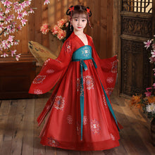 Load image into Gallery viewer, Girls Chinese Style Ancient Super Fairy Hanfu Skirt Children Costume Tang Suit Dress Child Princess Chinese Style Dress Stage