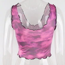 Load image into Gallery viewer, Goth Dark E-Girl Gothic Aesthetic Summer Tank Tops Harajuku Grunge Punk Women Bodycon Crop Top Slim Fashion Tie Dye Sexy Clothes