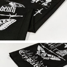 Load image into Gallery viewer, Gothic Harajuku Wide Leg Pants Women Baggy Streetwear Graffiti Black High Waist Trousers For Female Punk Print Oversized