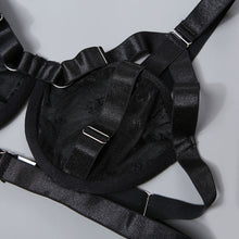 Load image into Gallery viewer, Gothic Patchwork Bra and Brief Sets Sexy Lingerie Mesh Underwear See-Through Erotic Garters Sensual Lingerie Exotic Outfits