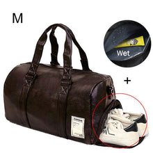 Load image into Gallery viewer, Gym Bag Leather Sports Bags Dry Wet Bags Men Training for Shoes Fitness Yoga Travel Luggage Shoulder Sac De Sport Bag XA512WD