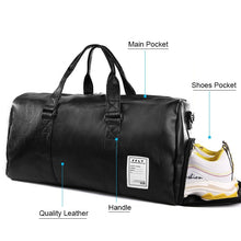 Load image into Gallery viewer, Gym Bag Leather Sports Bags Dry Wet Bags Men Training for Shoes Fitness Yoga Travel Luggage Shoulder Sac De Sport Bag XA512WD