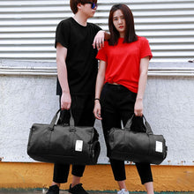 Load image into Gallery viewer, Gym Bag Leather Sports Bags Dry Wet Bags Men Training for Shoes Fitness Yoga Travel Luggage Shoulder Sac De Sport Bag XA512WD