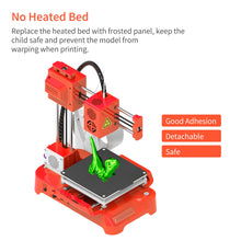 Load image into Gallery viewer, EasyThreed Mini Desktop 3D Printer For Kids 3D Printer 100x100x100mm Print Size No Heated Bed One-Key Printing With PLA Filament