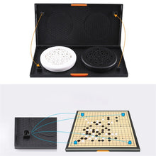 Load image into Gallery viewer, Portable Go Game With Single Convex Magnetic Plastic Stones Set Weiqi Chess Board Foldable Design For Party Travel Fishing