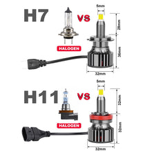 Load image into Gallery viewer, H7 LED 360 degree H1 H11 Car Headlight Bulb HB3 HB4 9012 HIR2 Bi LED Projector H8 9005 9006 200W 60000LM Motorcycle Fog Lamp 12V