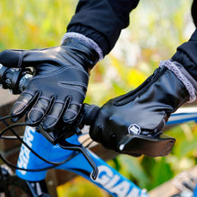Load image into Gallery viewer, Winter Men Women Cycling Gloves Full Finger Leather Gloves Waterproof Windproof Antiskid Touch Screen Ski Outdoor Sports Gloves