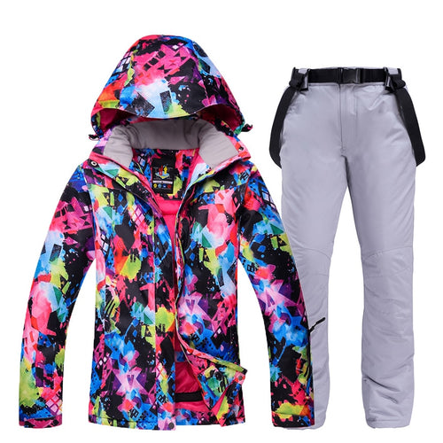 Women's Ski Suits Winter Outdoor Waterproof Windproof Snowsuits for Snow Sports snowboarding Jackets Ski Pants Sets