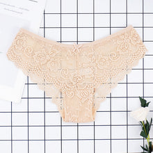 Load image into Gallery viewer, 3pcs/lots Women Briefs Sexy Full Lace Panties Hollow Out Low-waist Female Shorts Soft Solid Color Breathable Underwear Fast Ship
