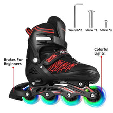 Load image into Gallery viewer, Adult Roller Skate Shoes Sliding Skate Adjustable Inline Skates Kids Illuminating Wheel Adult Roller Sliding Free Skate