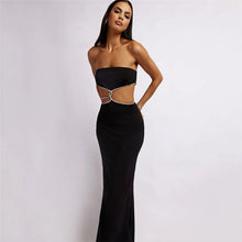 Load image into Gallery viewer, HOT Summer For 2022 Fashion Women&#39;S Clothes Black Tube Top Romper Sexy Split Casual Evening Party Prom Maxi Dresses Vestidos