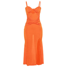 Load image into Gallery viewer, HOT Summer For 2022 Fashion Women&#39;S Clothes White Folds Romper Sexy Cutout Split Casual Evening Party Prom Maxi Dresses Vestidos