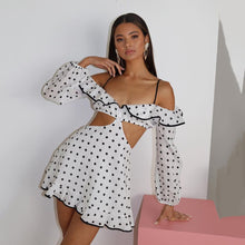 Load image into Gallery viewer, HOT Summer For 2022 Women&#39;S Clothes Retro Polka Dots Backless Casual Evening Party Sexy Prom Long Sleeves Mini Dress Vestidos