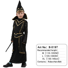 Load image into Gallery viewer, Halloween Medieval Boy Girls Cosplay Costumes Birthday Party Children Adult Men Magician Costume Sets