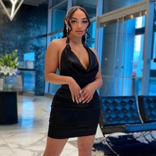 Load image into Gallery viewer, Halter Bodycon Mini Sexy Dress Women Backless Elegant Evening Party Prom Wrap Slip Short Dresses 2021 New Fashion Summer Clothes