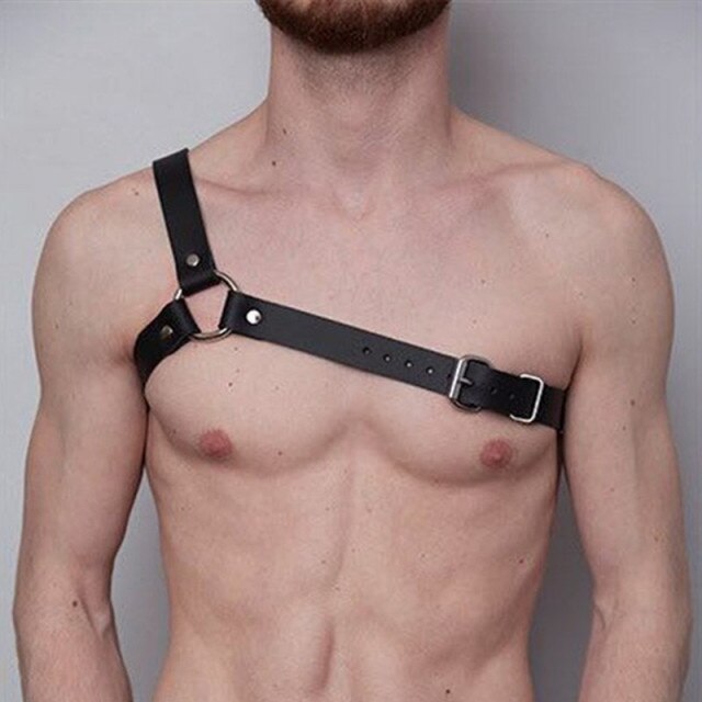 Handmade PU Leather Harness Fetish Men Gay Underwear Gothic Harajuku Punk Style Adjustable Body Chest Harness Bdsm Bondage Belt