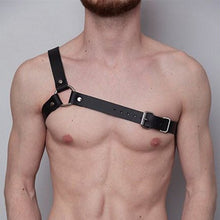 Load image into Gallery viewer, Handmade PU Leather Harness Fetish Men Gay Underwear Gothic Harajuku Punk Style Adjustable Body Chest Harness Bdsm Bondage Belt