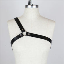 Load image into Gallery viewer, Handmade PU Leather Harness Fetish Men Gay Underwear Gothic Harajuku Punk Style Adjustable Body Chest Harness Bdsm Bondage Belt
