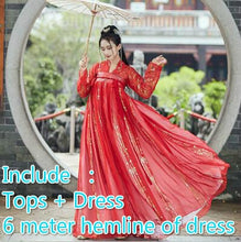 Load image into Gallery viewer, Hanfu Women Costume Elegant Traditional Chinese Style Hanfu Princess Dress Ancient Folk Tang Suit Fairy Performance Clothing