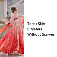Load image into Gallery viewer, Hanfu Women Dress Chinese Style Fairy Princess Red Hanfu Traditional Female Clothes Ancient Classical Dance Costumes DQL3471