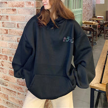 Load image into Gallery viewer, Harajuku Moon Cartoon Print Hoodie Women Loose Casual Reflective Material Long Sleeve Pullover Tops Streetwear Sweatshirt