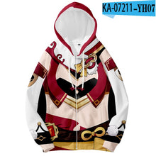 Load image into Gallery viewer, Harajuku style Genshin Impact 3D Long Sleeve Zipper Hoodies Casual Sweatshirt Women/men Casual popular Clothing