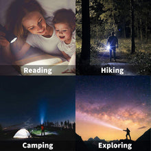 Load image into Gallery viewer, Powerful T6 LED Flashlight Super Bright Aluminum Alloy Portable Torch USB Rechargeable Outdoor Camping Tactical Flash Light