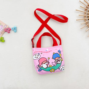 Hello Kitty Shoulder Bags Sanrio Anime Peripherals Children Messenger Bag Kulomi Melody Cinnamoroll Cartoon Printing Handbag