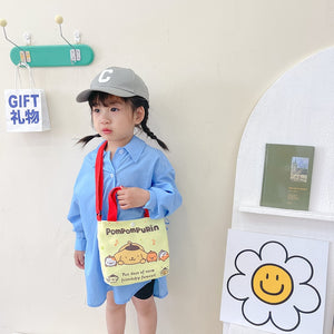 Hello Kitty Shoulder Bags Sanrio Anime Peripherals Children Messenger Bag Kulomi Melody Cinnamoroll Cartoon Printing Handbag