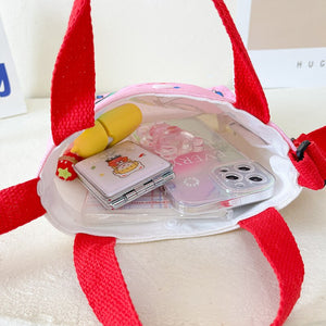 Hello Kitty Shoulder Bags Sanrio Anime Peripherals Children Messenger Bag Kulomi Melody Cinnamoroll Cartoon Printing Handbag